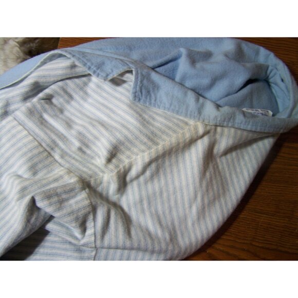 Lanz of Salzburg Robe Nightgown Cover up Small Blue Stripe - Picture 4 of 9